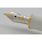 Pelikan Souverän M400 Füller Schildpatt weiß Goldfeder F – Bild 2