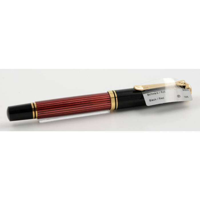 PelikanM600SchwarzRotEF2 Pelikan Souverän M600 Füller Schwarz Rot Goldfeder EF – Bild 2