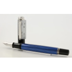 Pelikan Souverän M405 Füller Schwarz Blau Silber Goldfeder EF