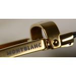 Montblanc Guertel Leder Braun Horseshoe Vintage Gold 129424