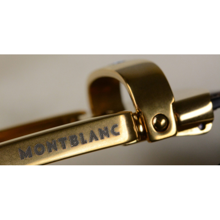 MontblancGürtelLederBraunHorseshoeVintageGold129424_3 Montblanc Guertel Leder Braun Horseshoe Vintage Gold 129424