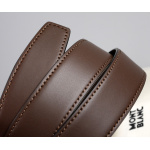 Montblanc Guertel Leder Braun Horseshoe Vintage Gold 129424