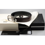 Montblanc Guertel Leder Burgunderrot 126014
