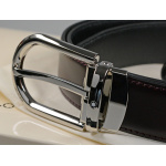 Montblanc Gürtel aus Leder Burgunderrot 126014 – Bild 2