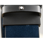 Montblanc Guertel Leder Blau hufeisenfoermige Schliesse 129427