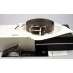 Montblanc Guertel Leder Braun Hufeisenfoermige Schliesse 118413