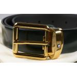 Montblanc Guertel Leder Gruen 129454