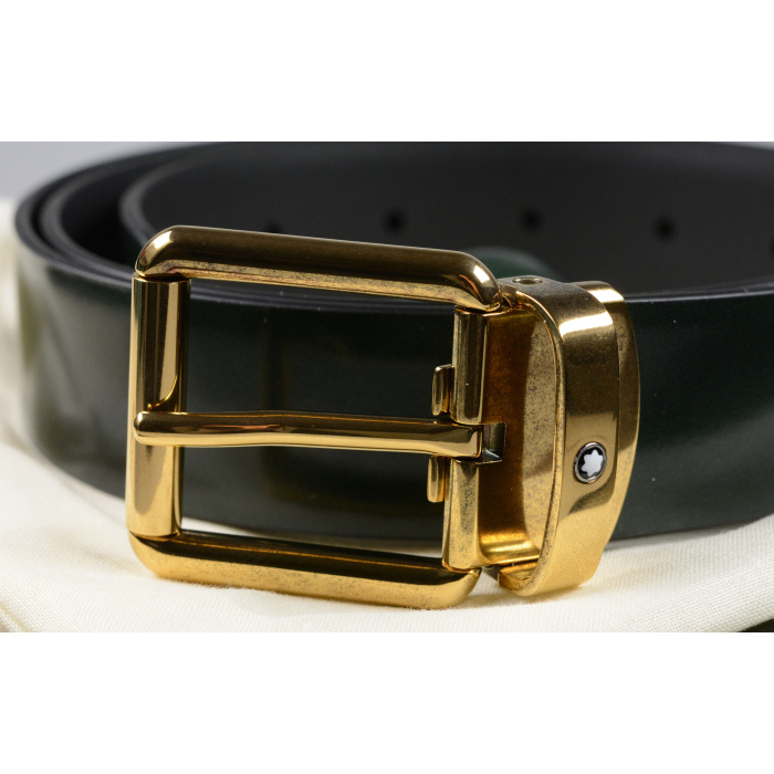 Montblanc Guertel Leder Gruen 129454