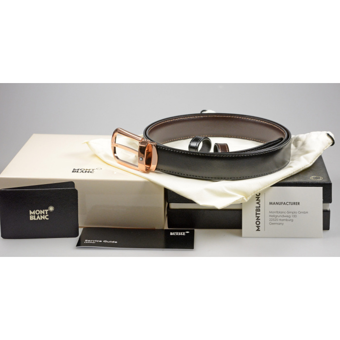 Montblanc WendeGuertel Leder Schliesse Rosegold 114413