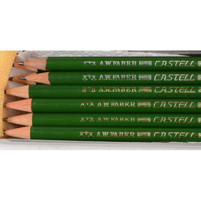 FaberCastell9008StenoHB3 A. W. Faber Castell 9008 Steno HB * 12 Bleistifte in Blechschachtel.