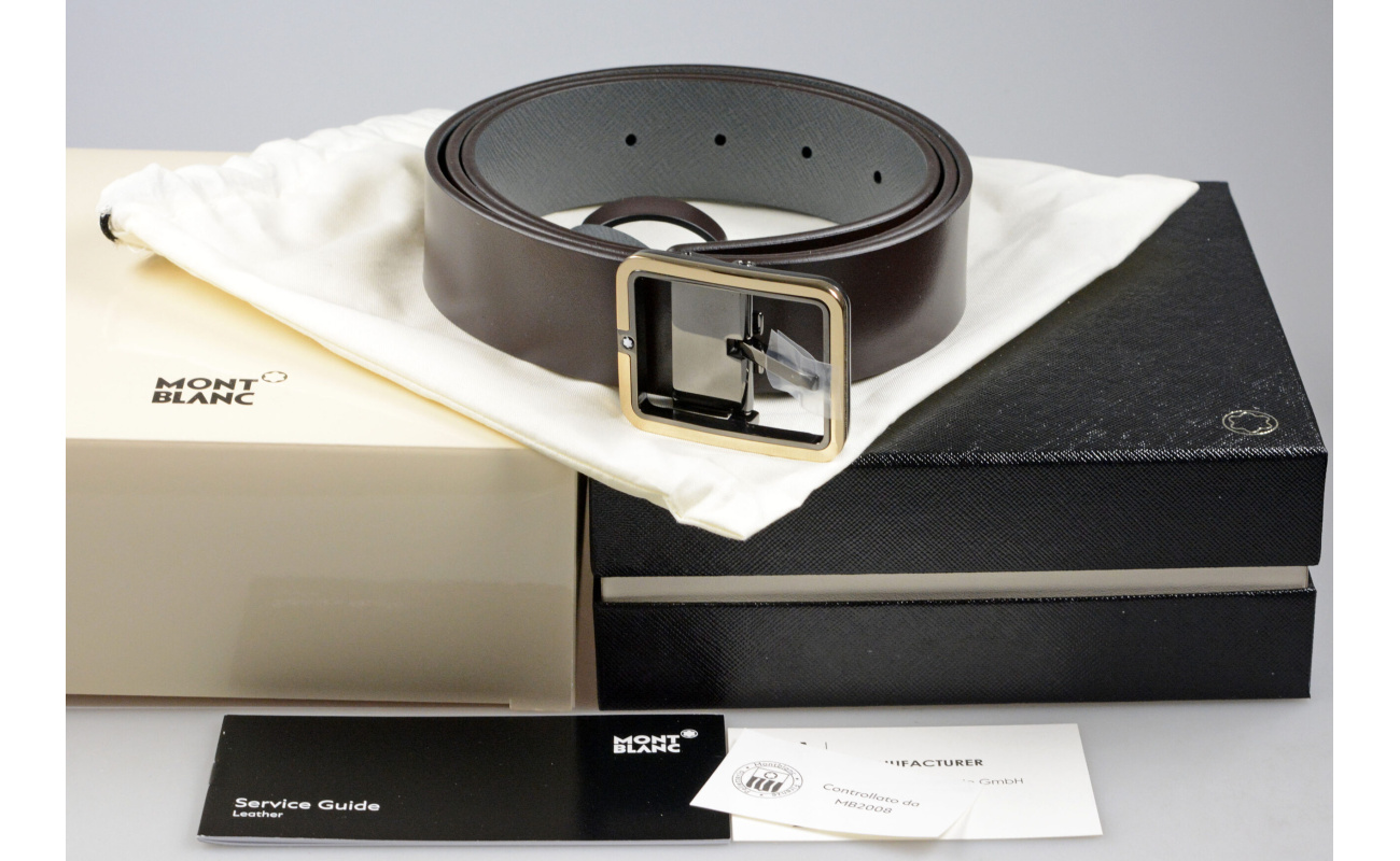 Montblanc WENDEGUeRTL LEDER BRAUN GRAU 131192