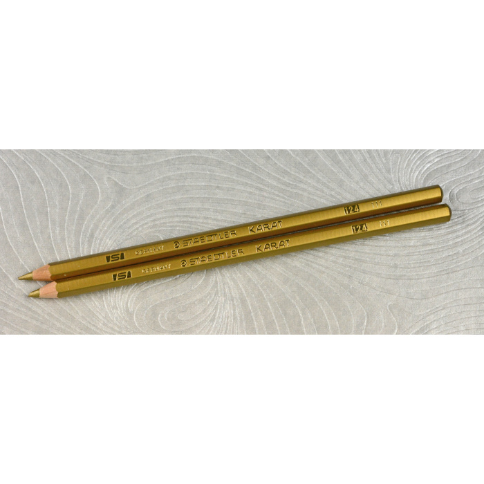 StaedtlerKarat124111Gold Vintage Staedtler Karat Buntstift 124 Silber Gold – Bild 2