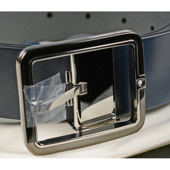 Montblanc Wendeguertel Blau Grau 131193