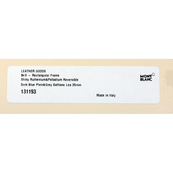Montblanc Wendeguertel Blau Grau 131193