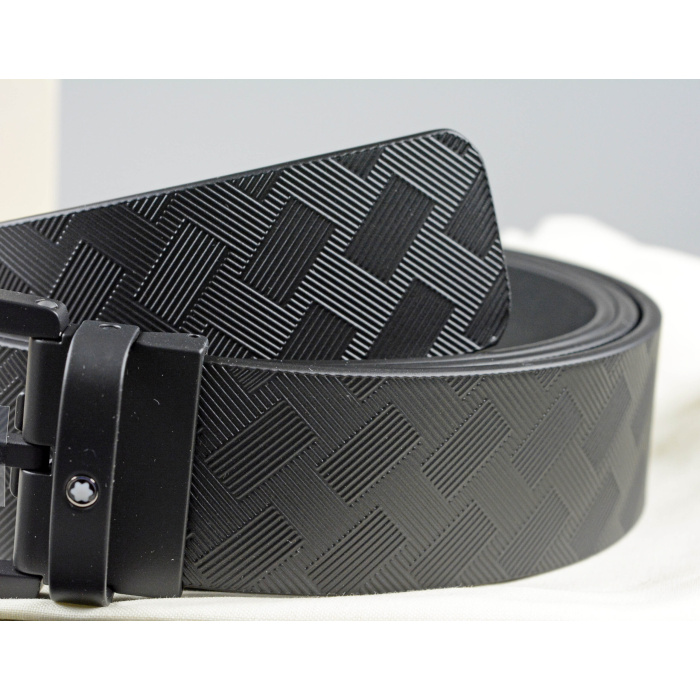 Montblanc Extreme Guertel Leder Schwarz 199086
