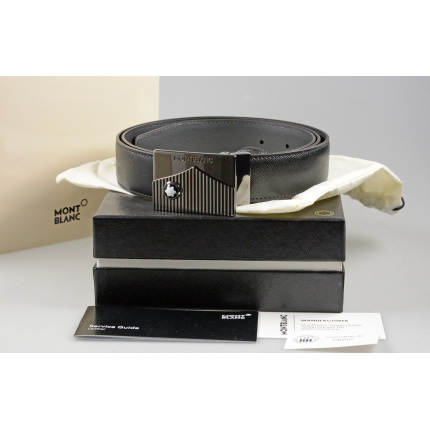 Montblanc Guertel Leder Schwarz 199090