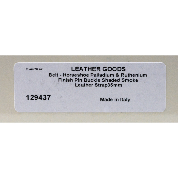 Montblanc Guertel aus Leder in Grau mit hufeisenfoermiger Schliesse 129437