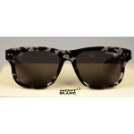 Montblanc Rechteckige Sonnenbrille Mit Schwarzer Kunststofffassung 133443