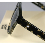 Montblanc Rechteckige Sonnenbrille Mit Schwarzer Kunststofffassung 133443
