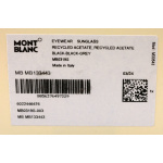 Montblanc Rechteckige Sonnenbrille Mit Schwarzer Kunststofffassung 133443