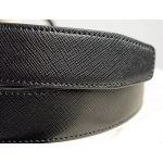 Montblanc Wendeguertel Leder Schwarz_Blau Hufeisenfoermiger Schliesse 128763