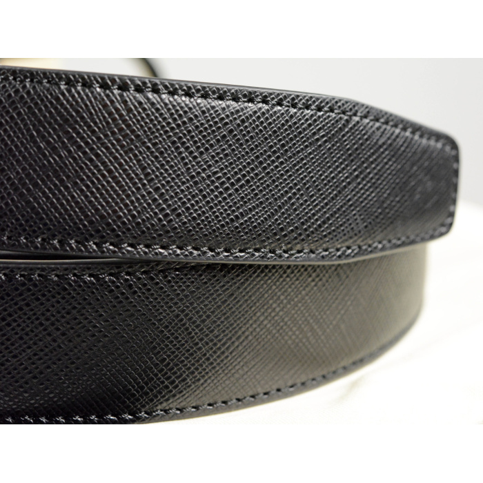 Montblanc Wendeguertel Leder Schwarz_Blau Hufeisenfoermiger Schliesse 128763