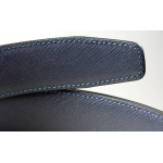 Montblanc Wendeguertel Leder Schwarz_Blau Hufeisenfoermiger Schliesse 128763