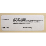 Montblanc Wendeguertel Leder Schwarz_Blau Hufeisenfoermiger Schliesse 128763