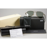 Montblanc-Eckige-Sonnenbrille-mit-goldfarbener-Metallfassung-133466