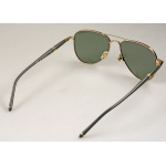 Montblanc-Eckige-Sonnenbrille-mit-goldfarbener-Metallfassung-133466