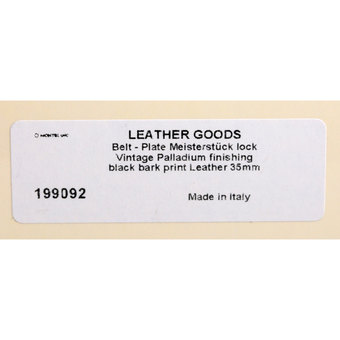 Montblanc Gürtel aus Leder in Schwarz mit Meisterstück Schildschließe 199092 – Bild 4