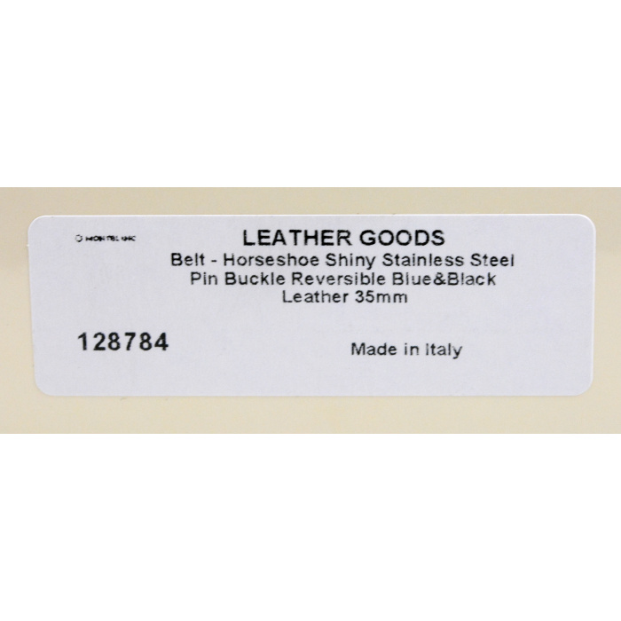 Montblanc Gürtel aus wendbarem Leder in Schwarz Blau mit hufeisenförmiger Schließe 128784_7 Montblanc-Guertel-aus-wendbarem-Leder-in-Schwarz-Blau-mit-hufeisenfoermiger-Schliesse-128784