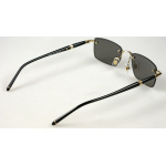 Montblanc-Rechteckige-Sonnenbrille-mit-goldfarbener-Metallfassung-133465