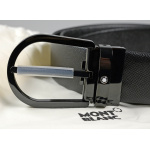 Montblanc Guertel Leder Schwarz Hufeisenfoermige Schliesse 199088