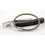 Montblanc Meisterstueck Collection Armband Edelstahl 3 Ringemotiv Leder Mastic 133155