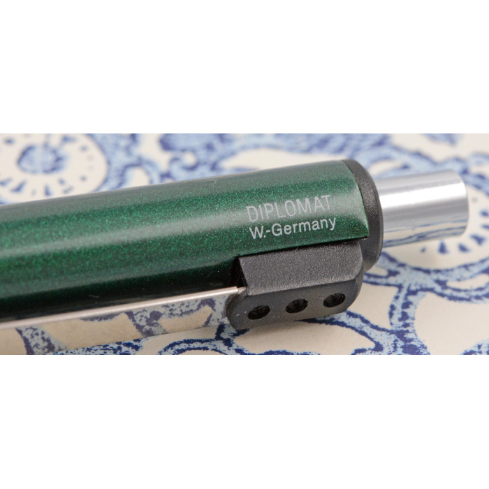 Vintage Diplomat Druck Kugelschreiber Grün – Bild 3
