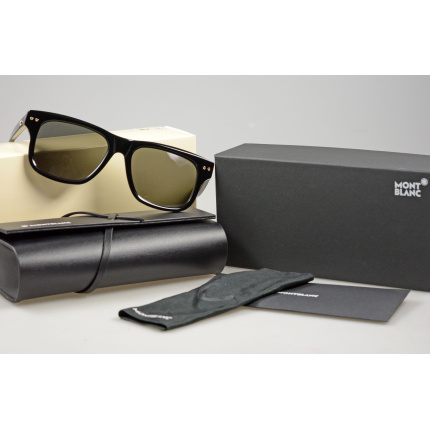 Montblanc-133438-Rechteckige-schwarze-Sonnenbrille