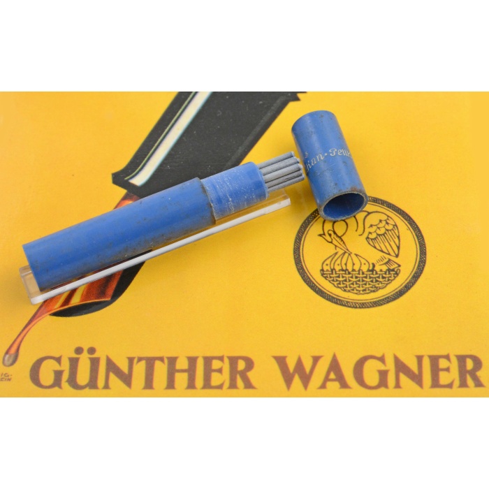 Vintage-Pelikan-Farbminen-Blau-fuer-Drehstifte