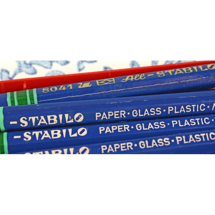 Vintage All Stabilo Buntstifte 8041 Blau – Bild 4
