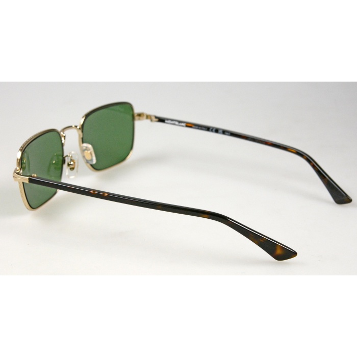 MONTBLANC Rechteckige Sonnenbrille mit goldfarbener Metallfassung 133462 MB0339S-002 – Bild 5