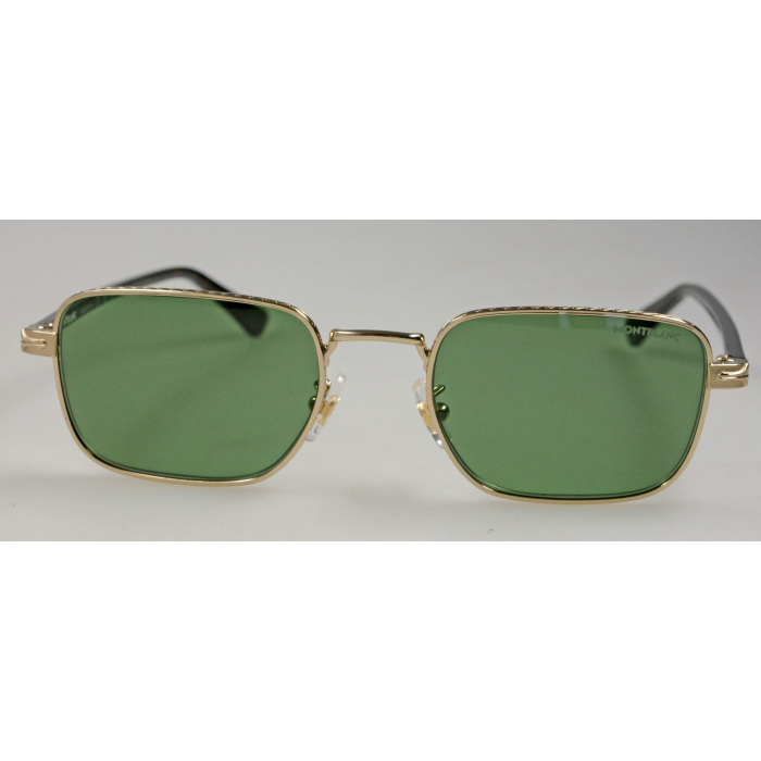 MONTBLANC Rechteckige Sonnenbrille mit goldfarbener Metallfassung 133462 MB0339S-002 – Bild 3