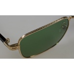 MONTBLANC Rechteckige Sonnenbrille mit goldfarbener Metallfassung 133462 MB0339S-002 – Bild 4