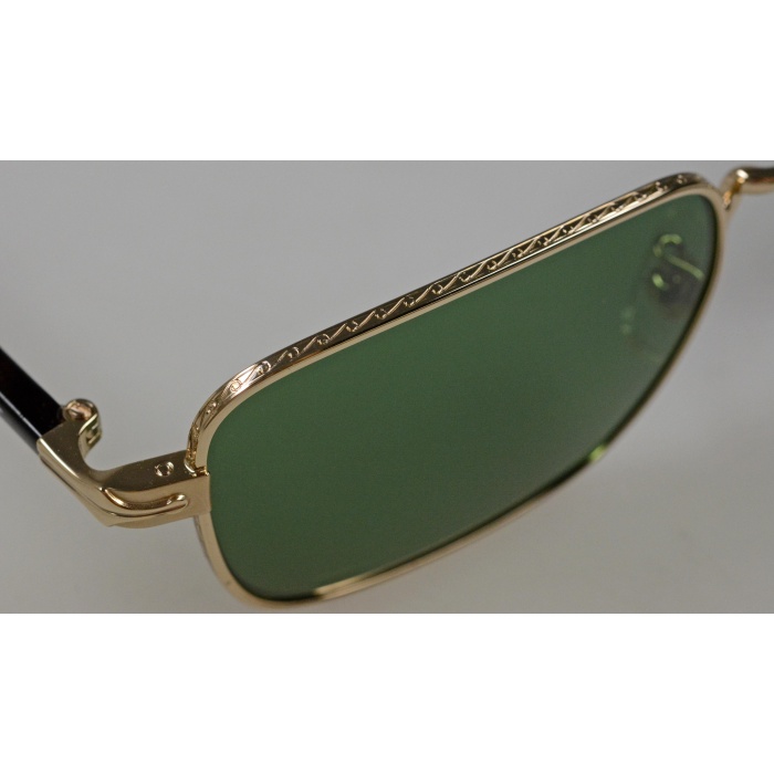 MONTBLANC Rechteckige Sonnenbrille mit goldfarbener Metallfassung 133462 MB0339S-002 – Bild 4