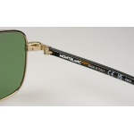 MONTBLANC Rechteckige Sonnenbrille mit goldfarbener Metallfassung 133462 MB0339S-002 – Bild 6